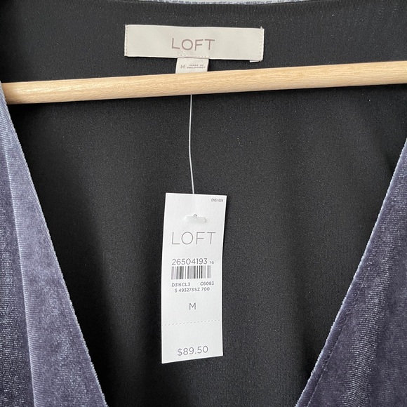 Loft Velvet Wrap Dress - NWT - Picture 4 of 5